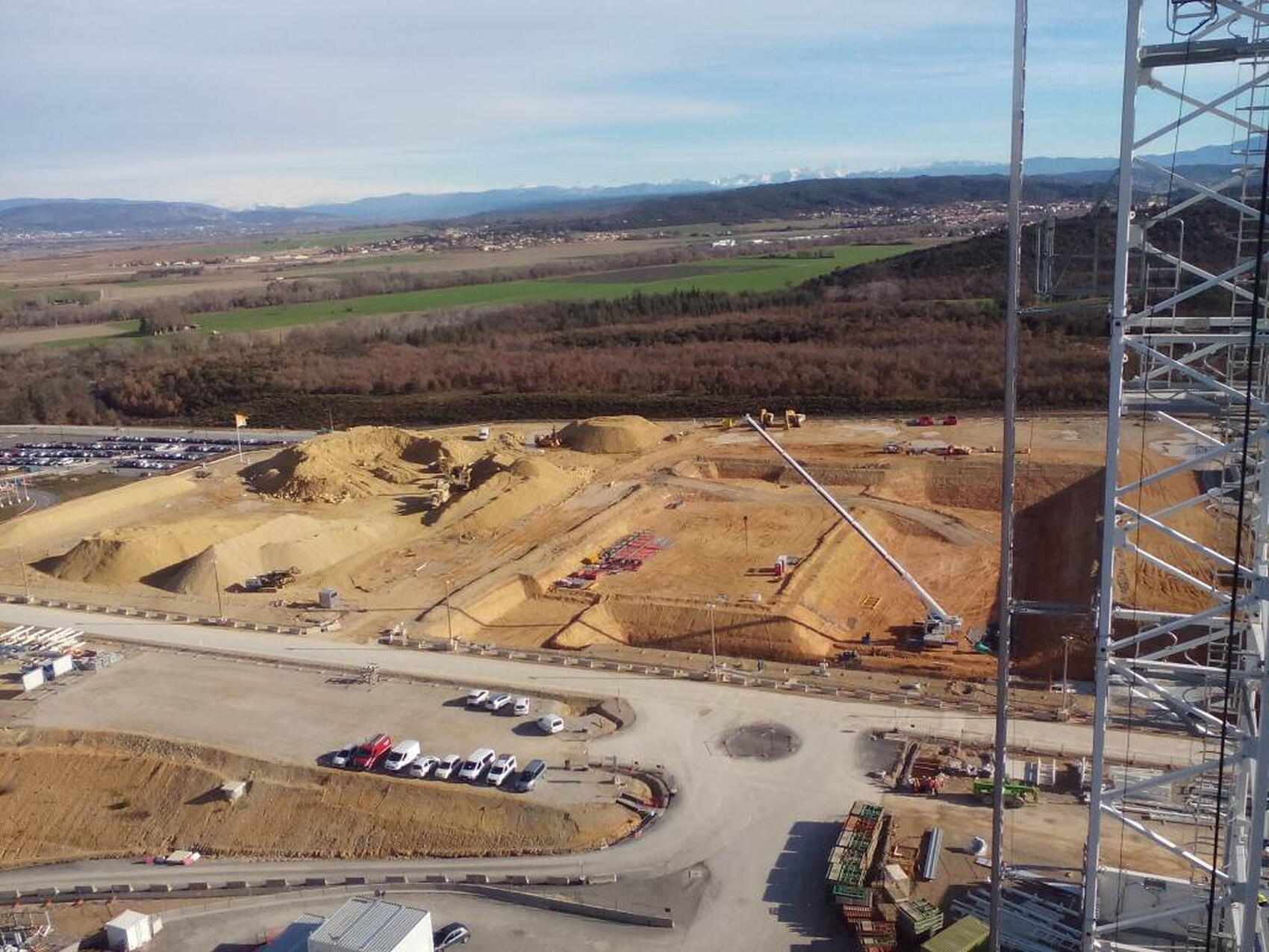 On the site of the future cooling towers