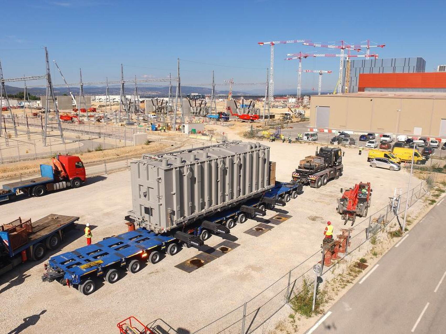 Large transformer moved to permanent home