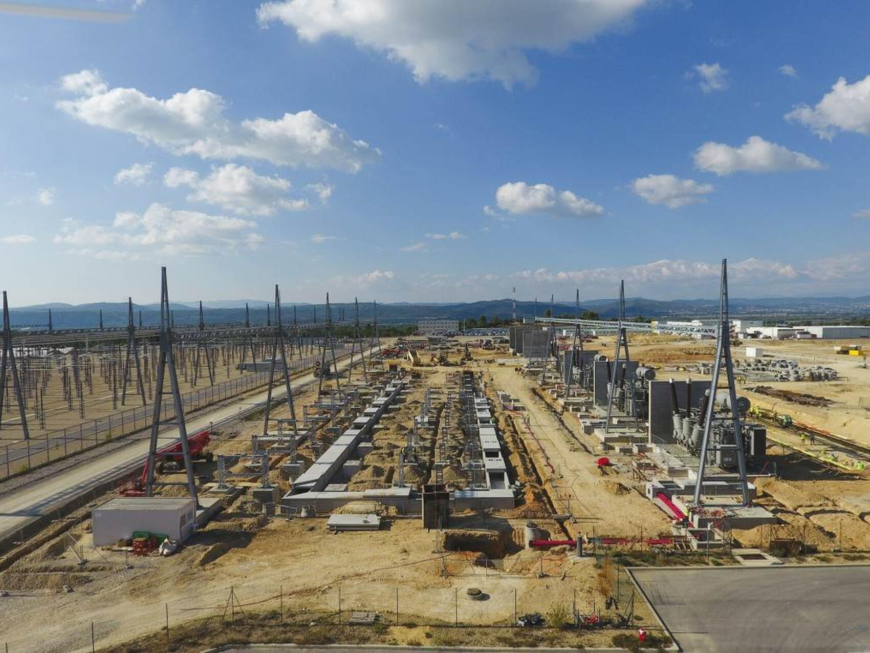 Work in the 400kV switchyard