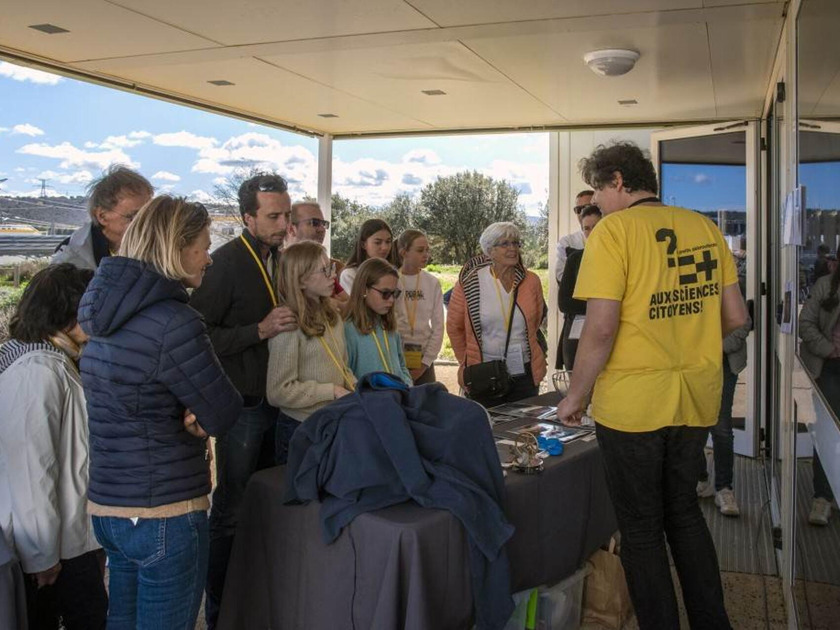 Welcoming visitors on site