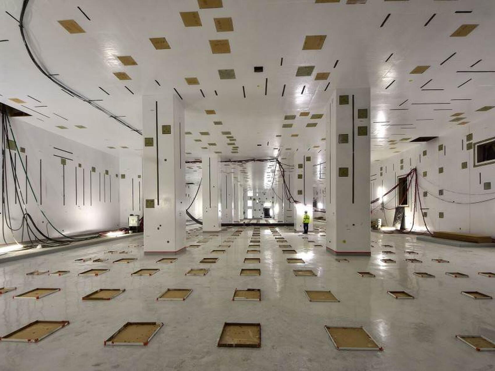 All painted in white