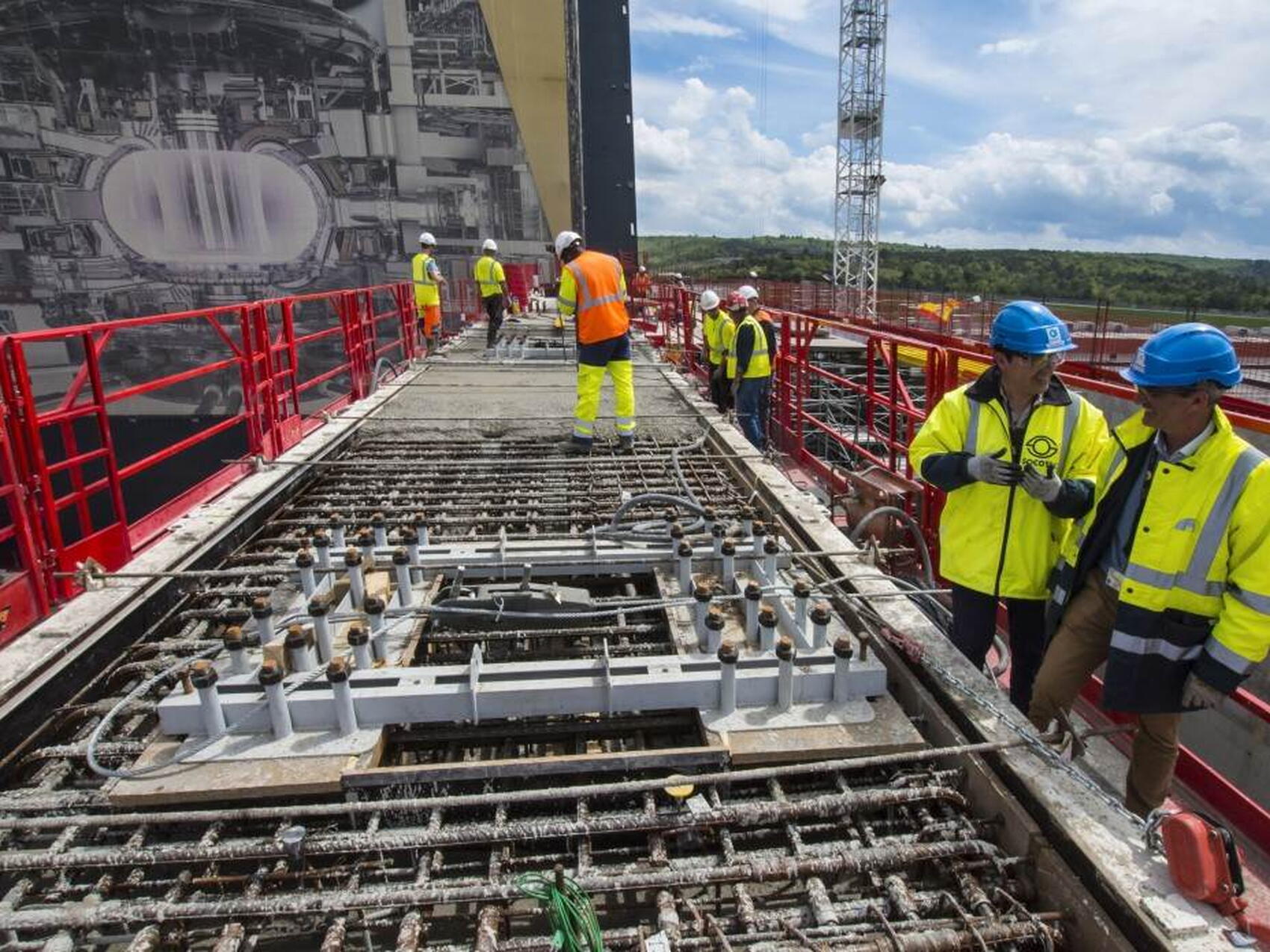 Preparing for the crane hall