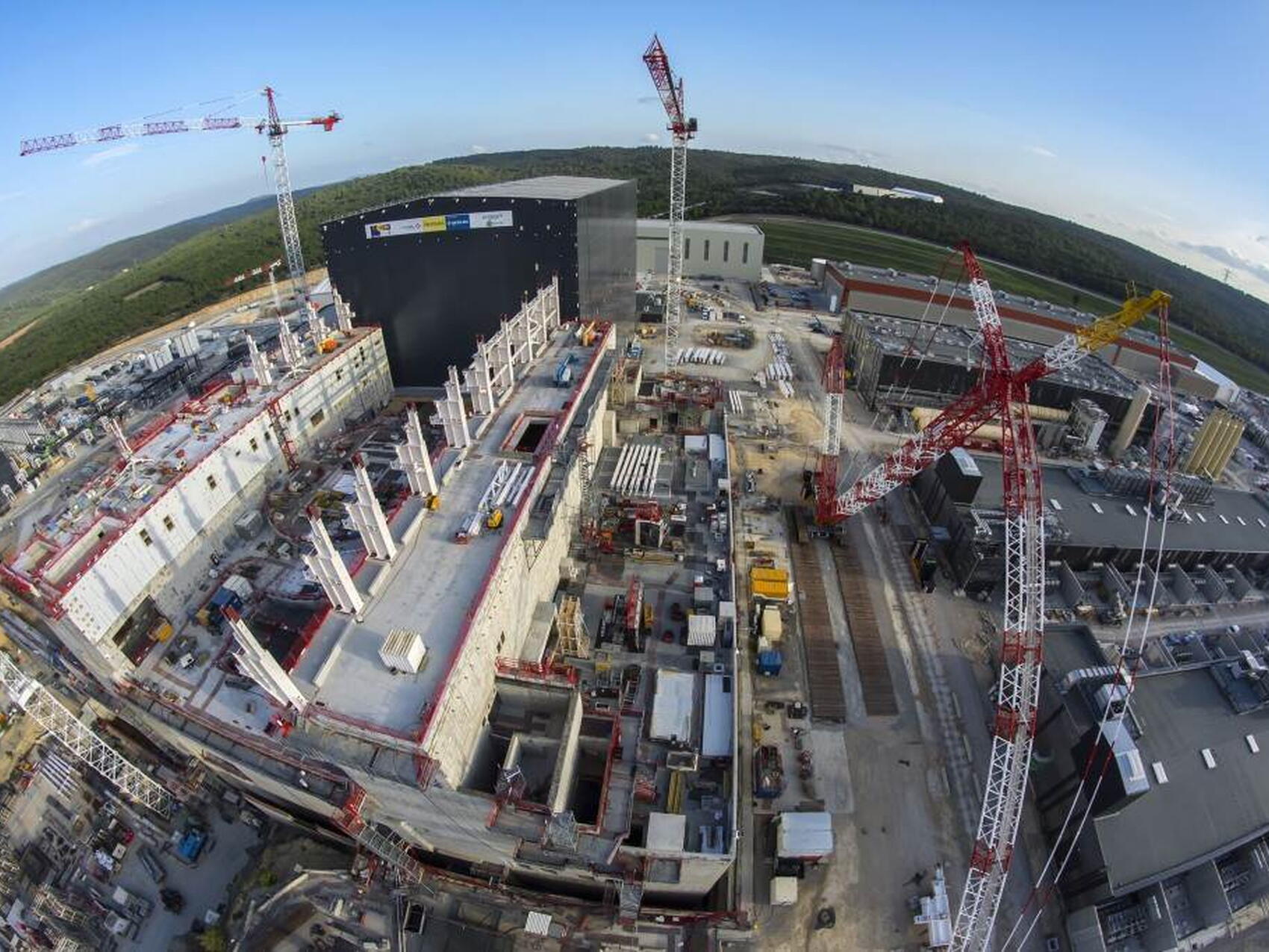 The crane hall begins to emerge