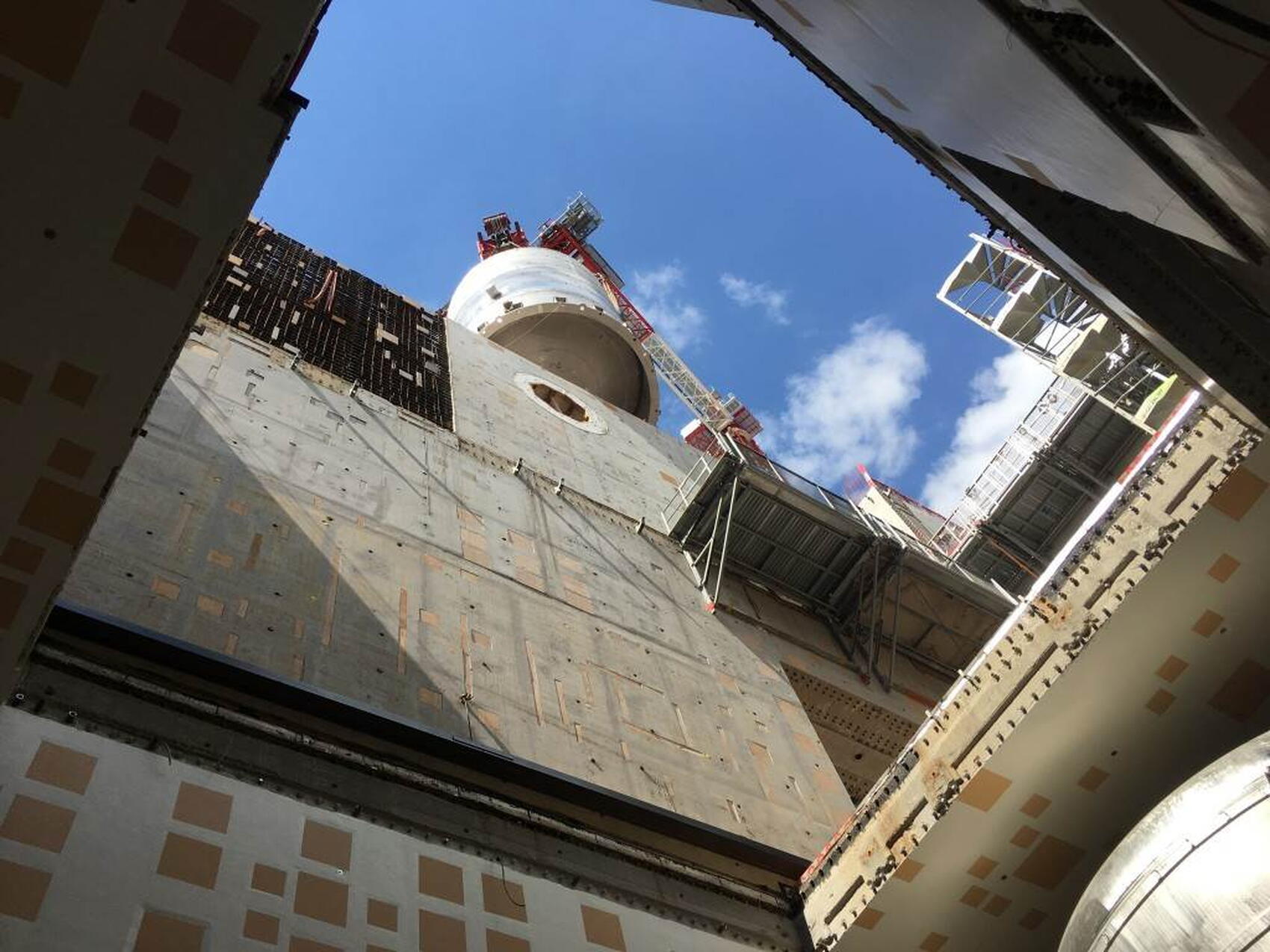 Large tanks installed at B2 level