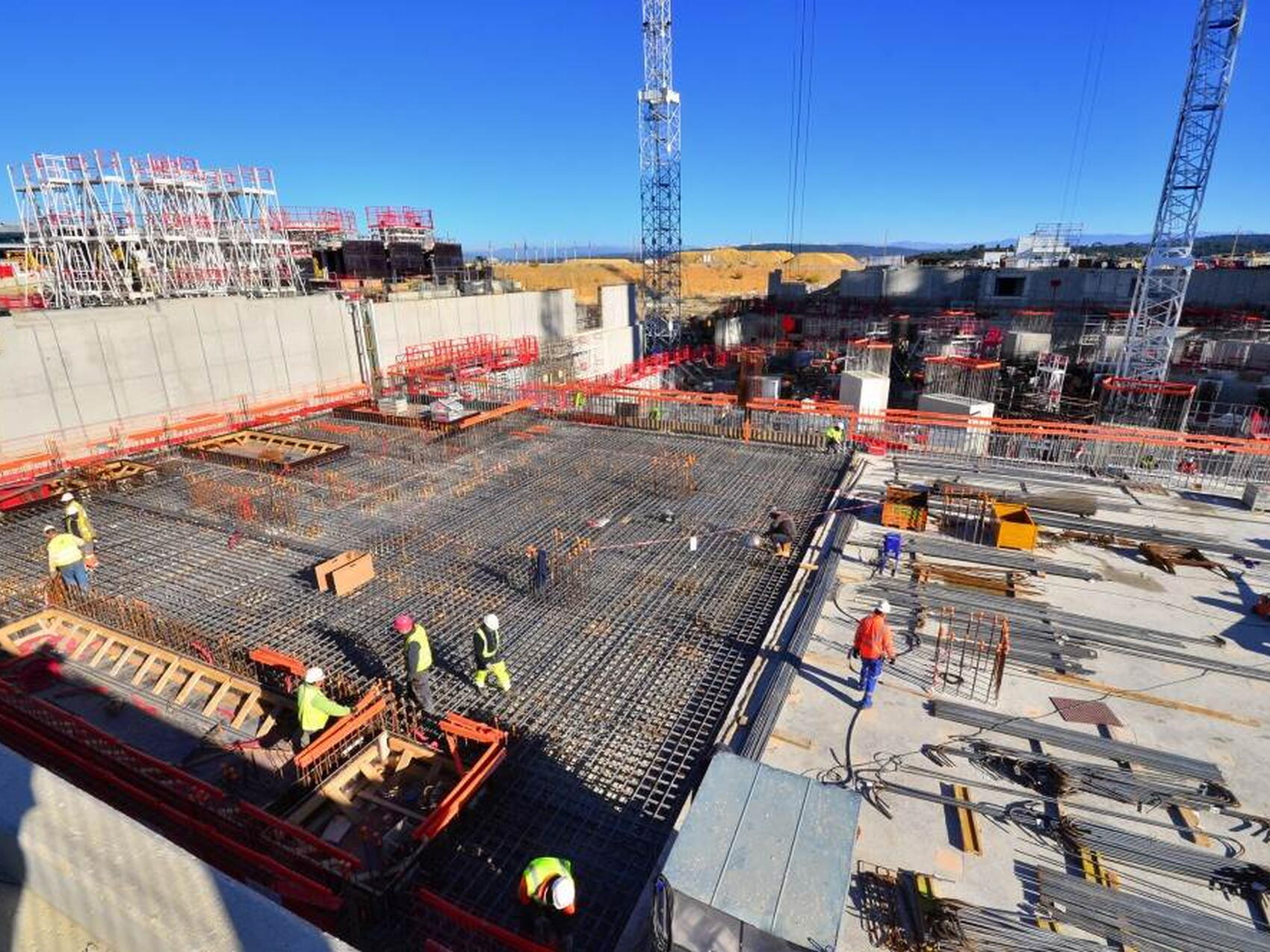 First B1 reinforcement in place