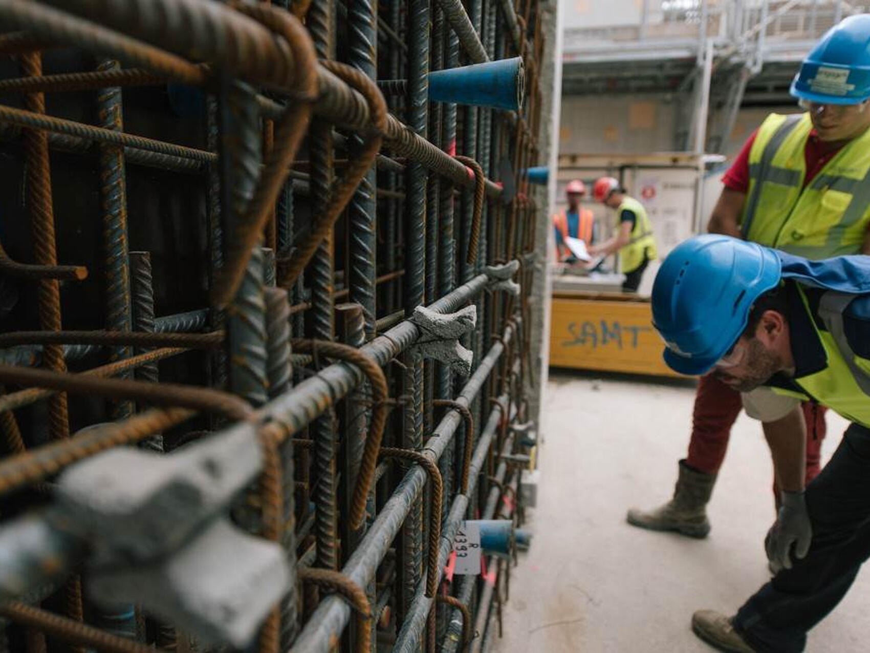 Inspecting the works