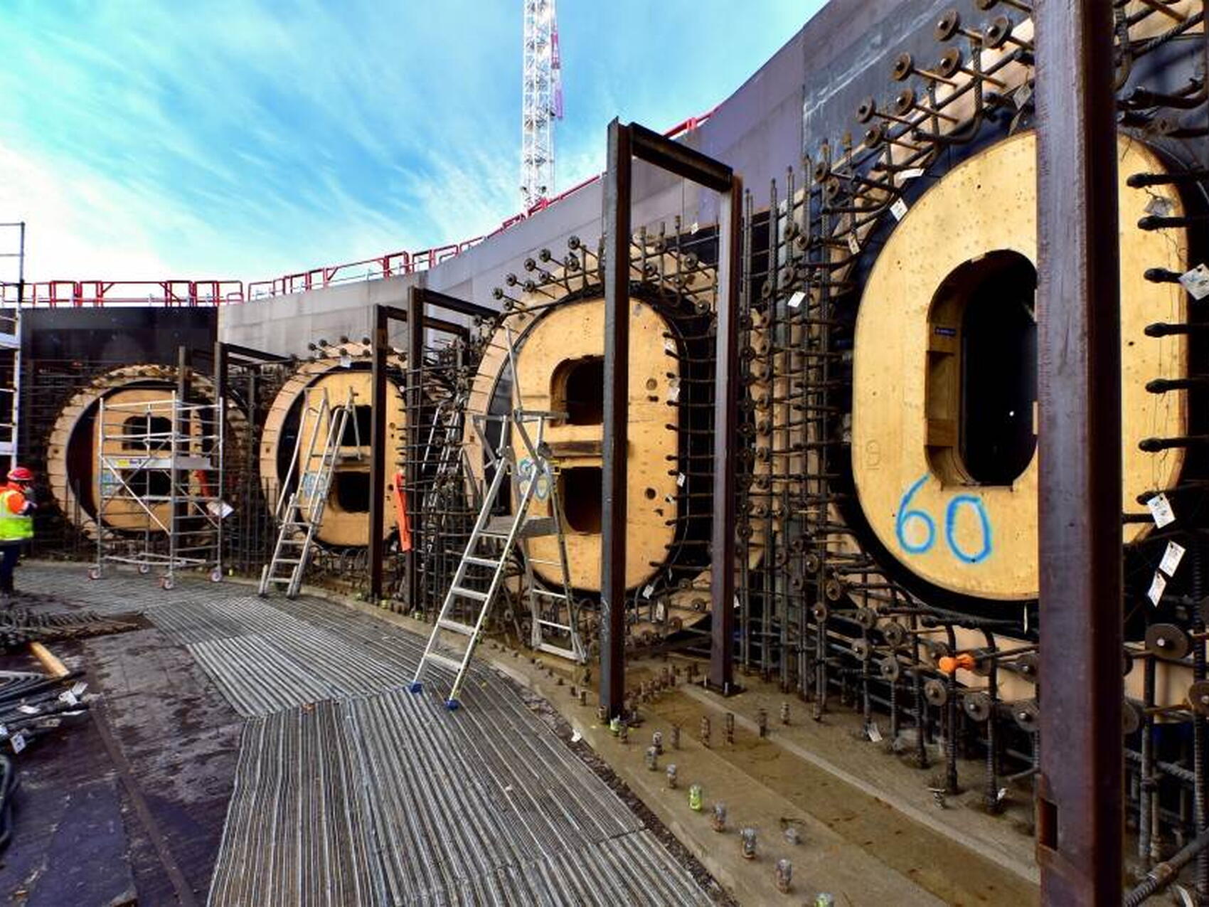 Four circular openings