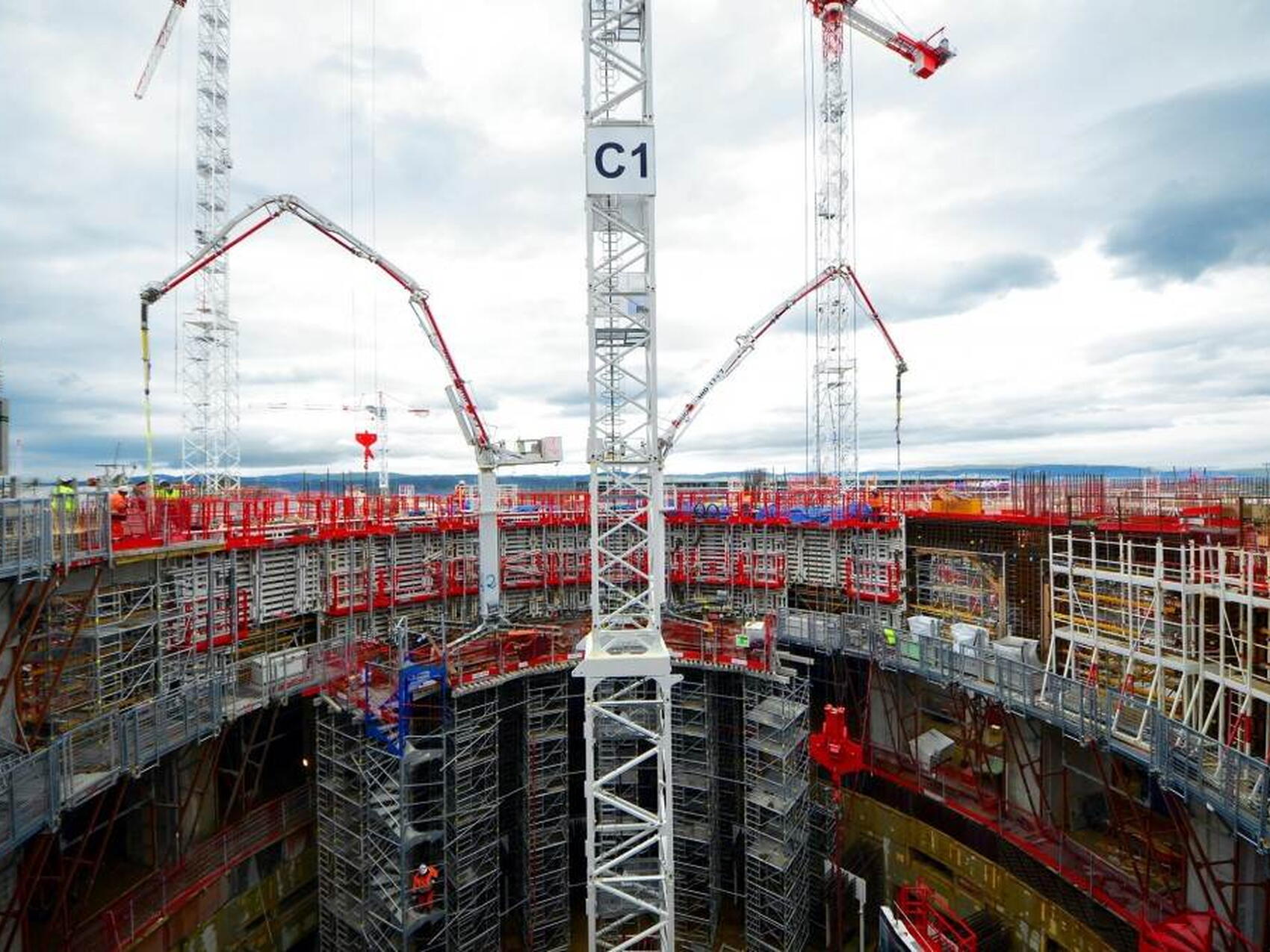 Successive pours for the bioshield