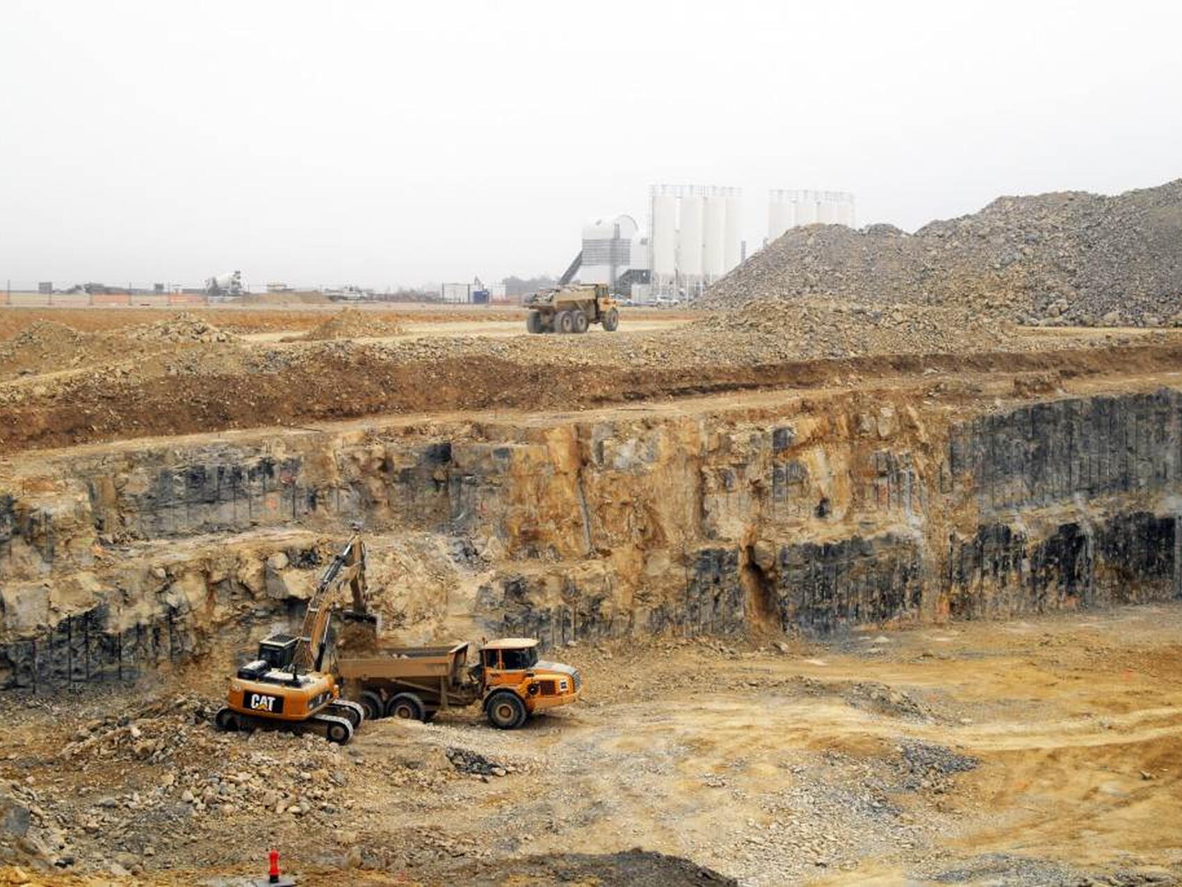 210,000 cubic metres of material