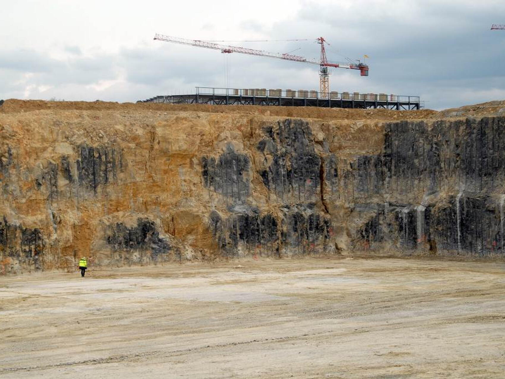 Seventeen metres below the surface of the platform