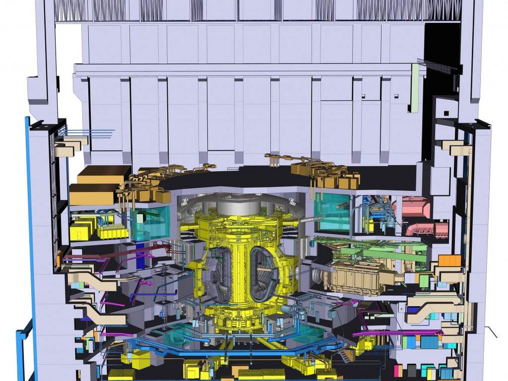 The Tokamak is in yellow