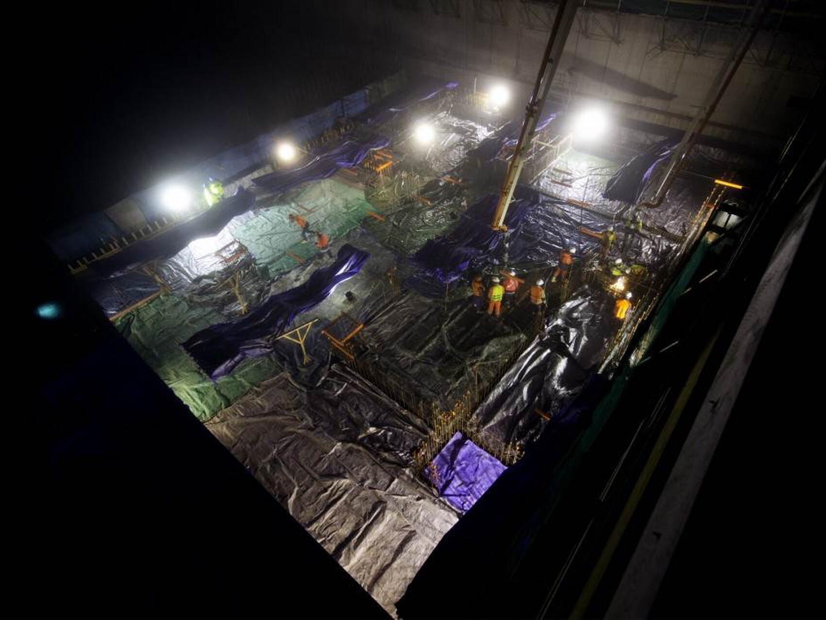 On a coulé le béton dans le 2e plot