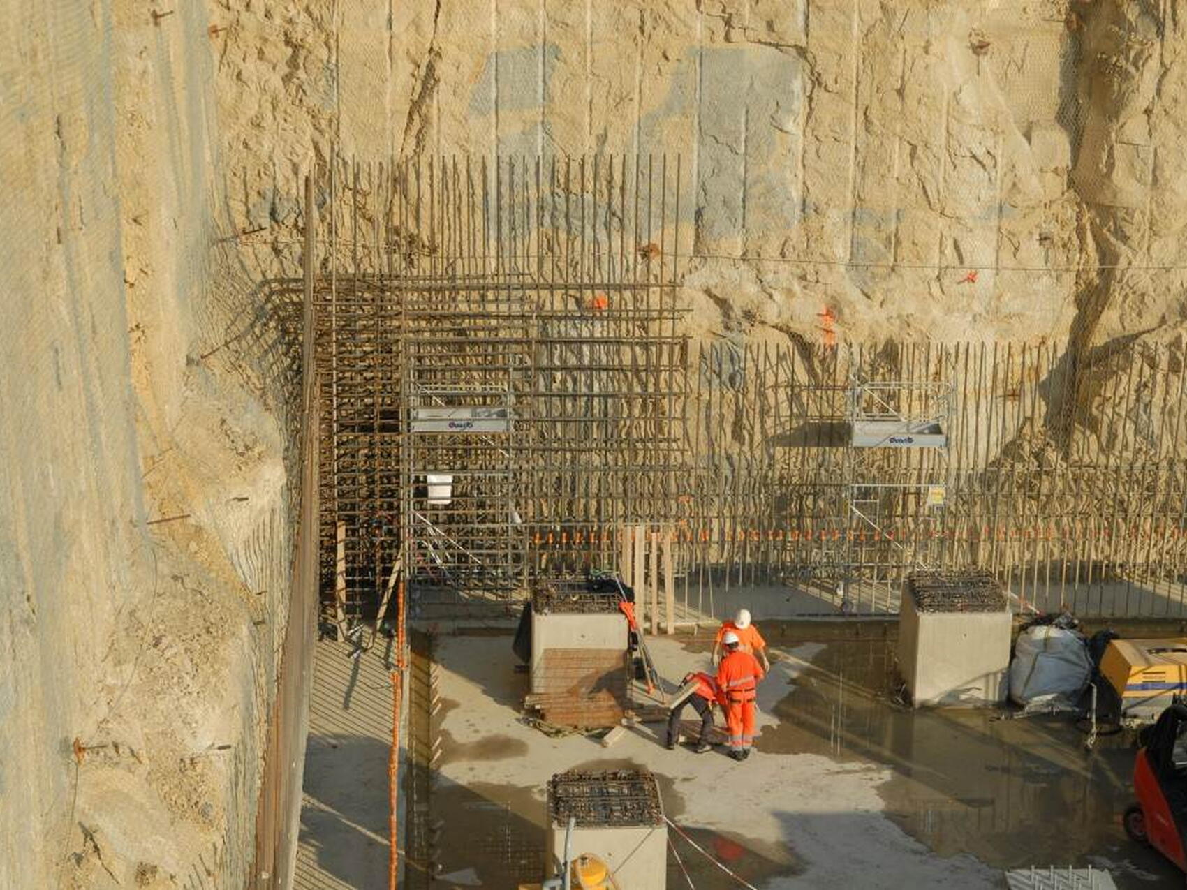 Le premier niveau est coffré