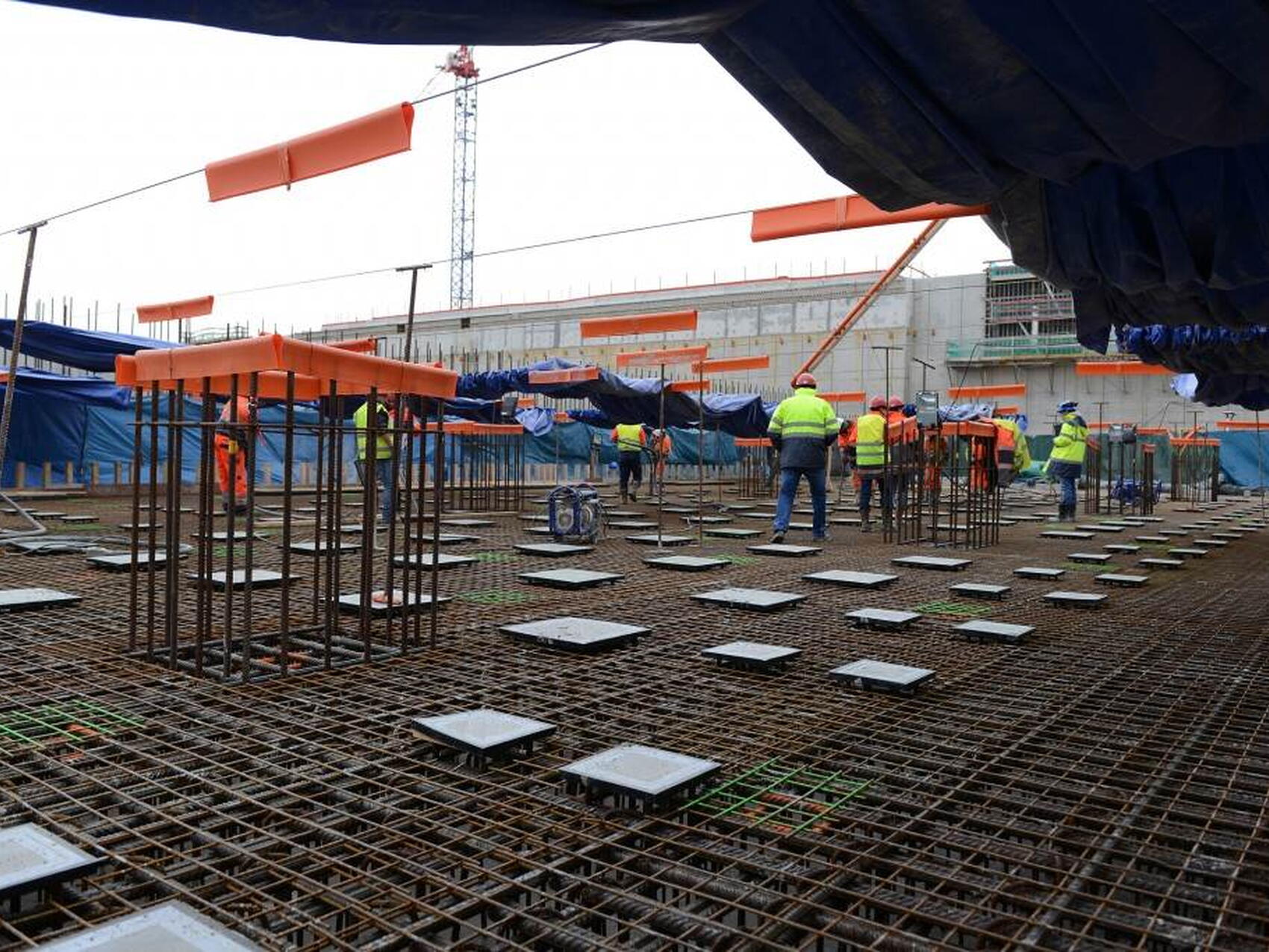 On se prépare au coulage