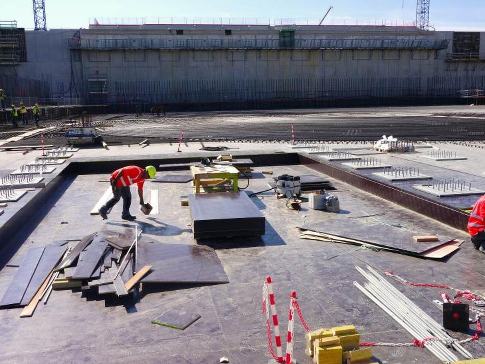 Tout le coffrage est en place