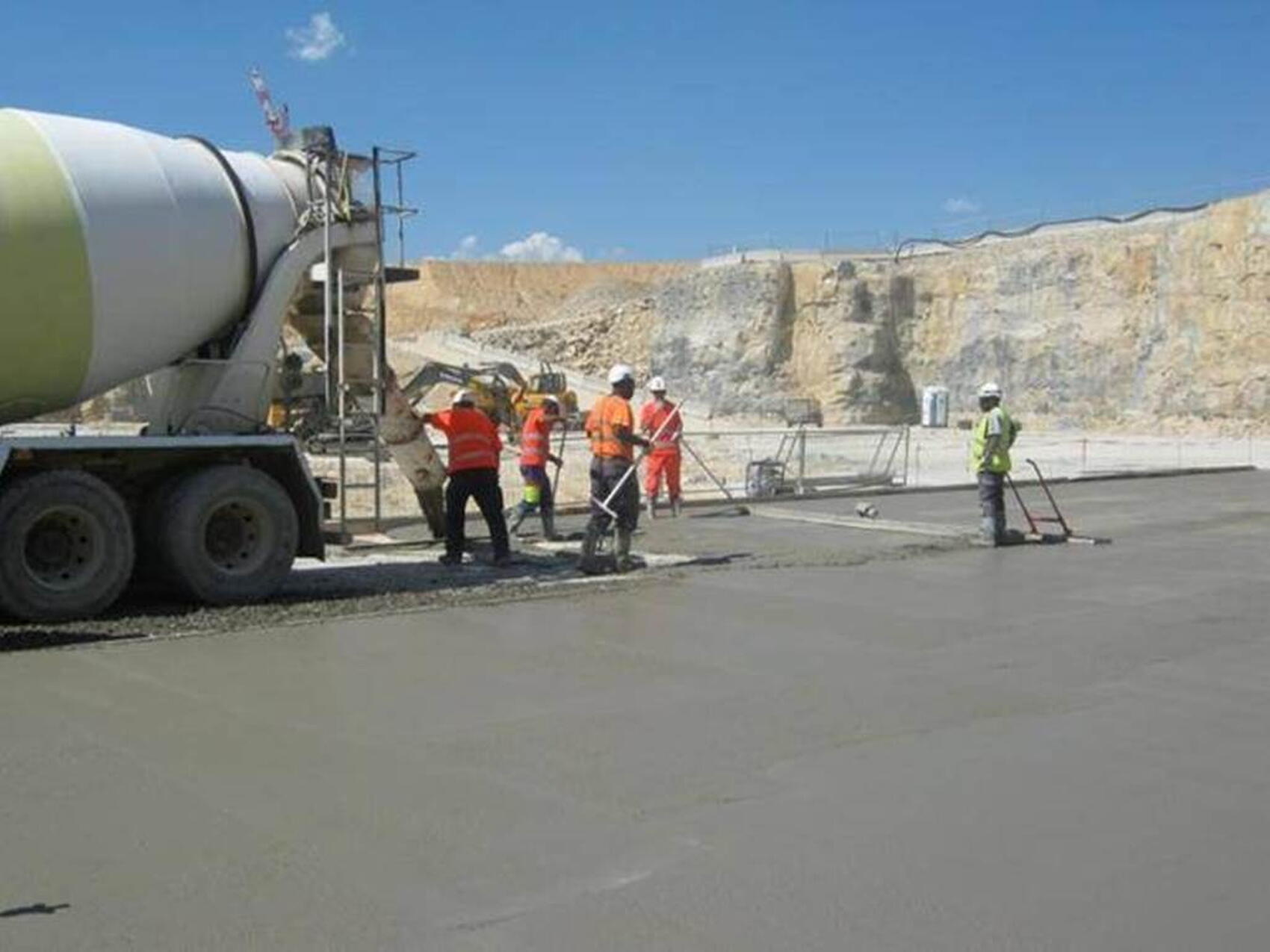 Une mince couche de béton
