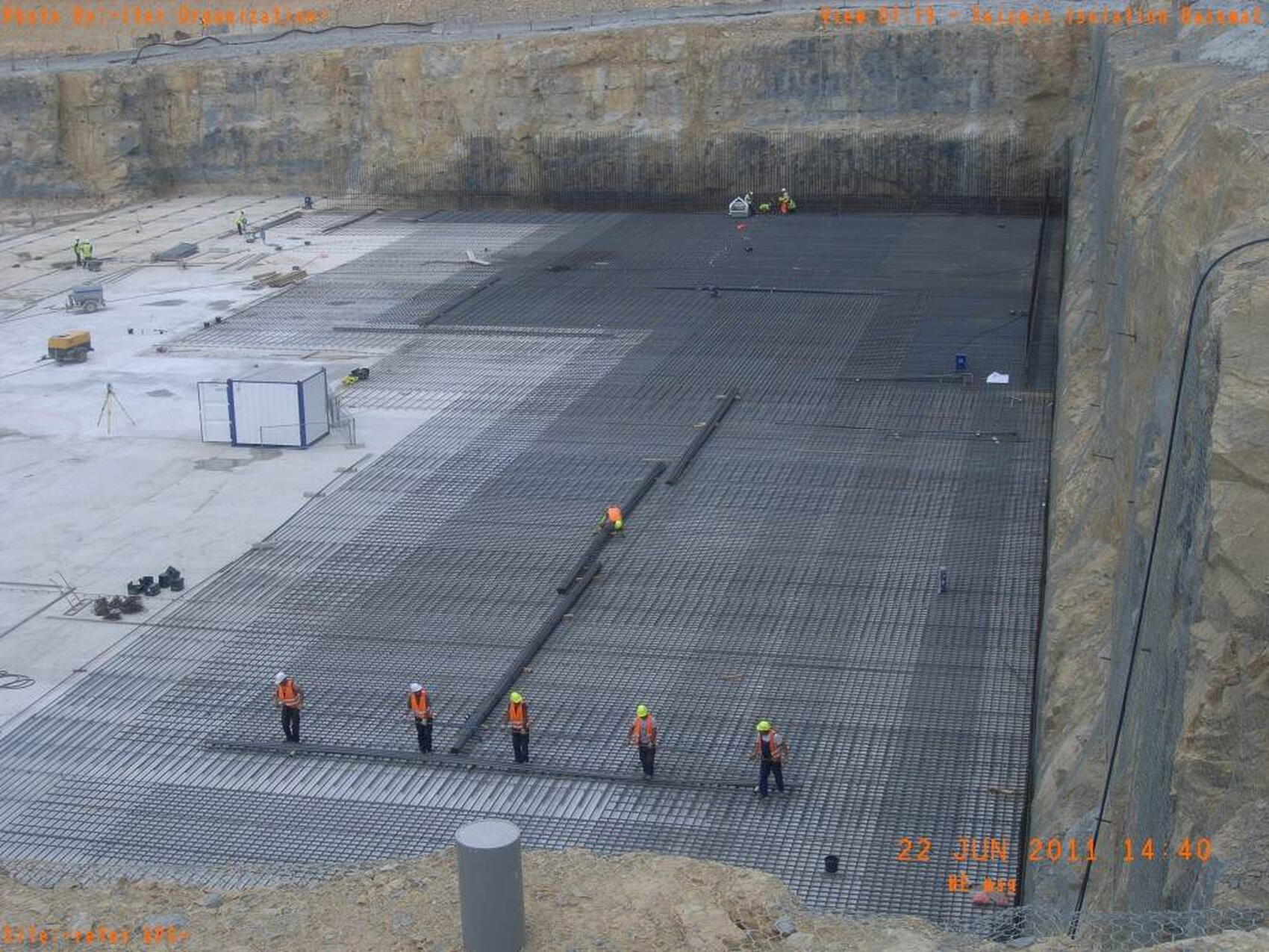 Le béton de propreté est presque terminé